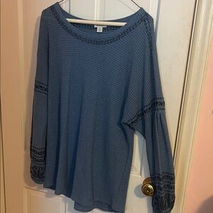 Sundance Blue Textured Women's Top